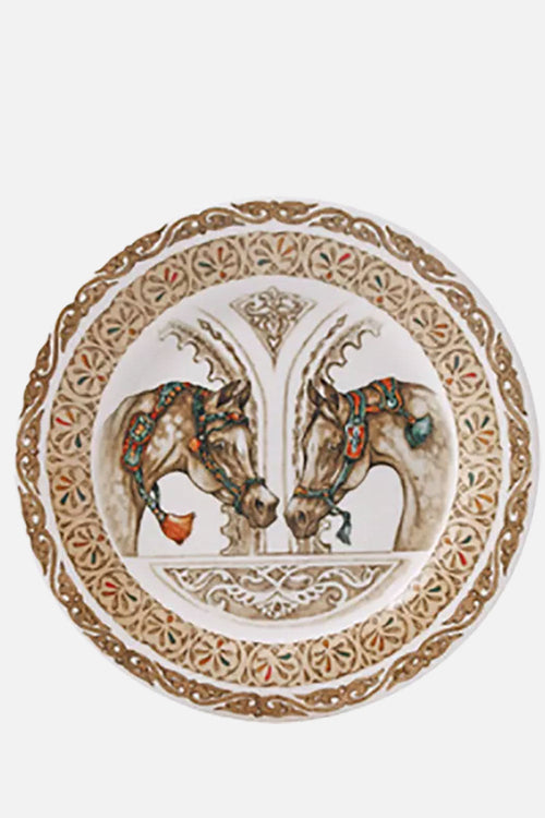 Set of 4 canapé plates - Wind Horses