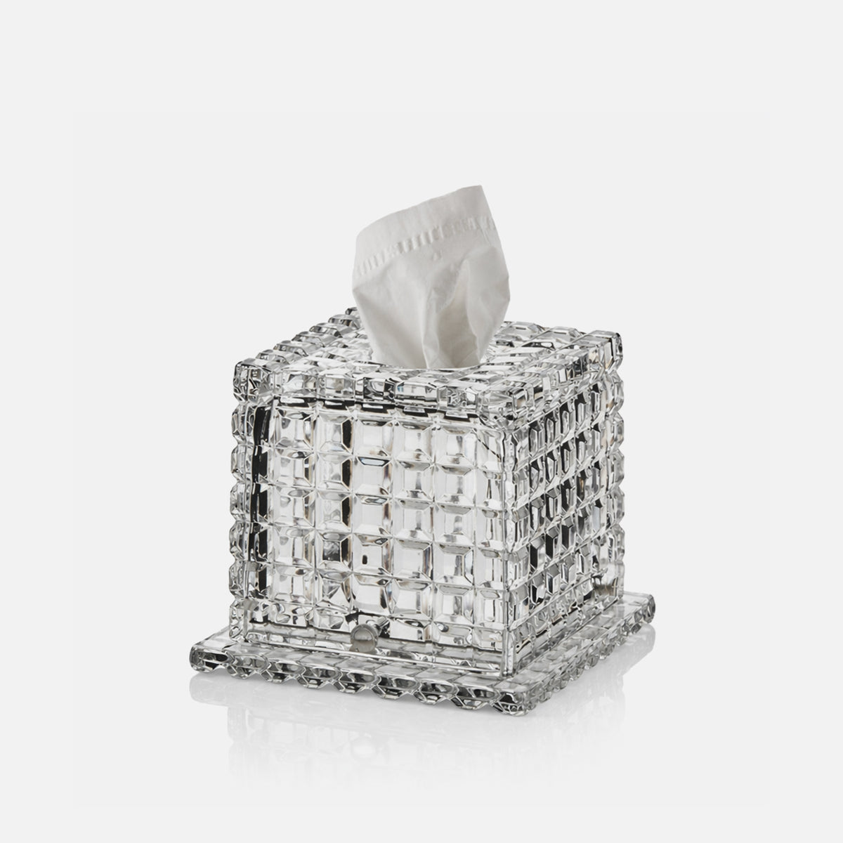 Clear Square Tissue Holder with Base