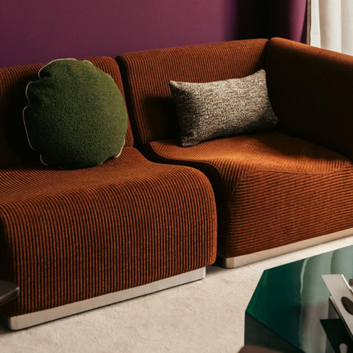 Carino Brown & Green Tweed Effect Cushion (50 x 30 cm)