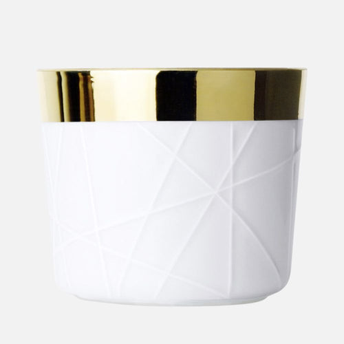 Champagne Goblet White, Rode Embossed
