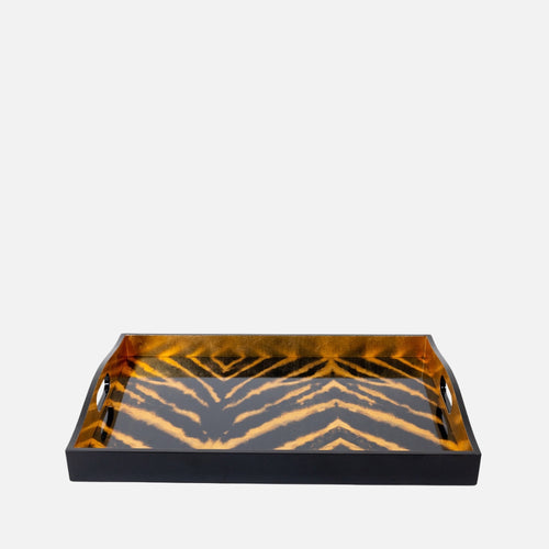 Go Wild Lacquer Large Rectangle Tray
