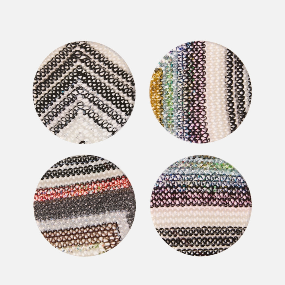 Missoni Chevron Paillettes Coaster Set of 4 – Multicolour