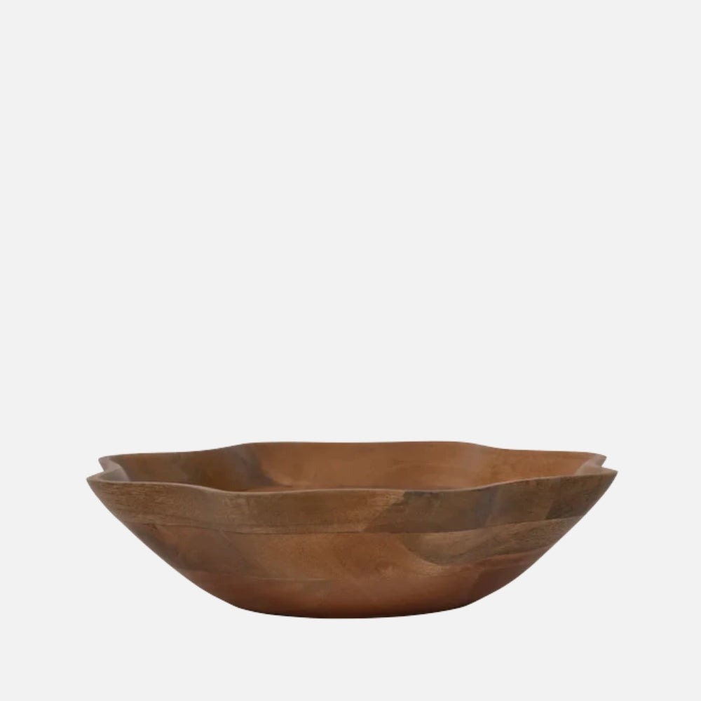 Bonnie Handcrafted Mango Wood Serving Bowl – Golden Oak