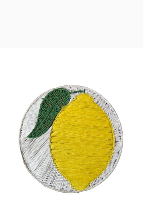 Lemon Raffia Charger Plate – 38 cm