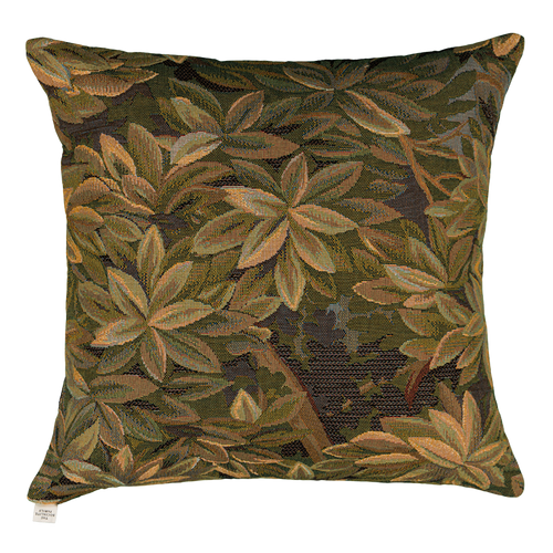 Carino Cushion in Green Foliage Tapestry Fabric (45x 45cm)