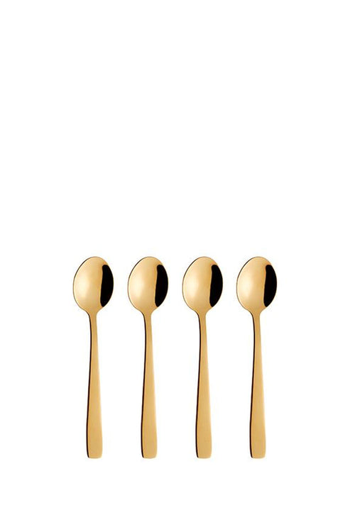 Set of 4 Coffee Spoons, Gold - Maison7