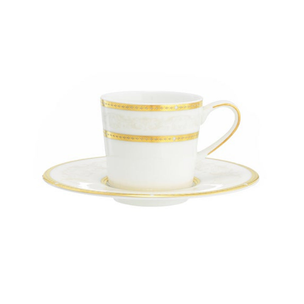 Opera White Espresso Cup & Saucer 9Cl G.B.