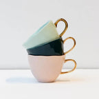Good Morning Ceramic Cappuccino & Tea Cup Ø11 cm – Old Pink