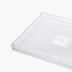 Spiral Rectangular Crystal Tray 30x25cm – Clear