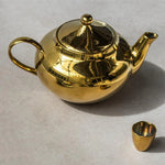 Good Morning Ceramic Teapot – Gold