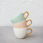 Good Morning Ceramic Coffee Cup Ø8 cm – Old Pink