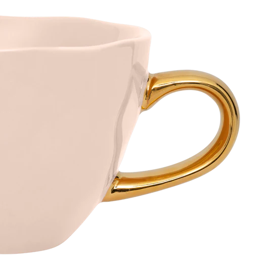 Good Morning Ceramic Coffee Cup Ø8 cm – Old Pink