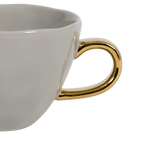 Good Morning Ceramic Coffee Cup Ø8 cm – Gray Morn