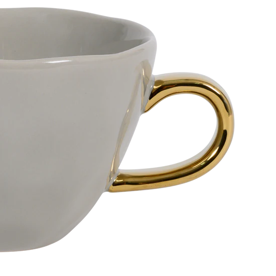 Good Morning Ceramic Coffee Cup Ø8 cm – Gray Morn
