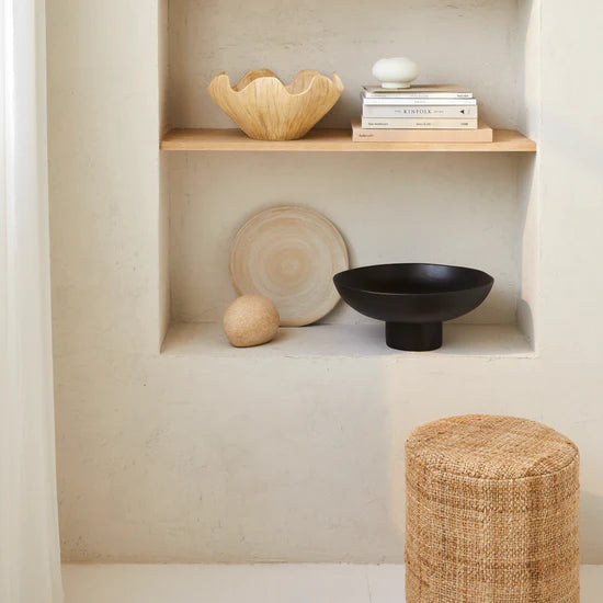 Hera Handmade Ceramic Decorative Bowl – Natural