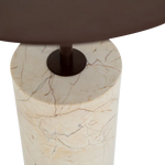 Side Table Macy B – Beige Marble & Metal
