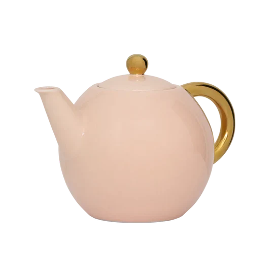 Good Morning Ceramic Tea Pot – Old Pink