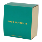 Good Morning Cappuccino & Tea Cup with Plate Set of 4 – Papaya/Slate