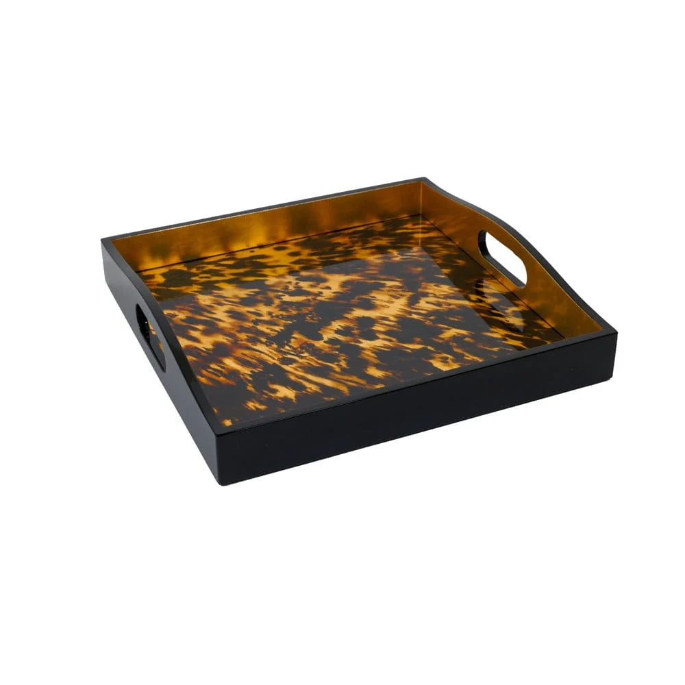 Lacquer Rectangular Tray in “Le Jardin de Mysore” Design