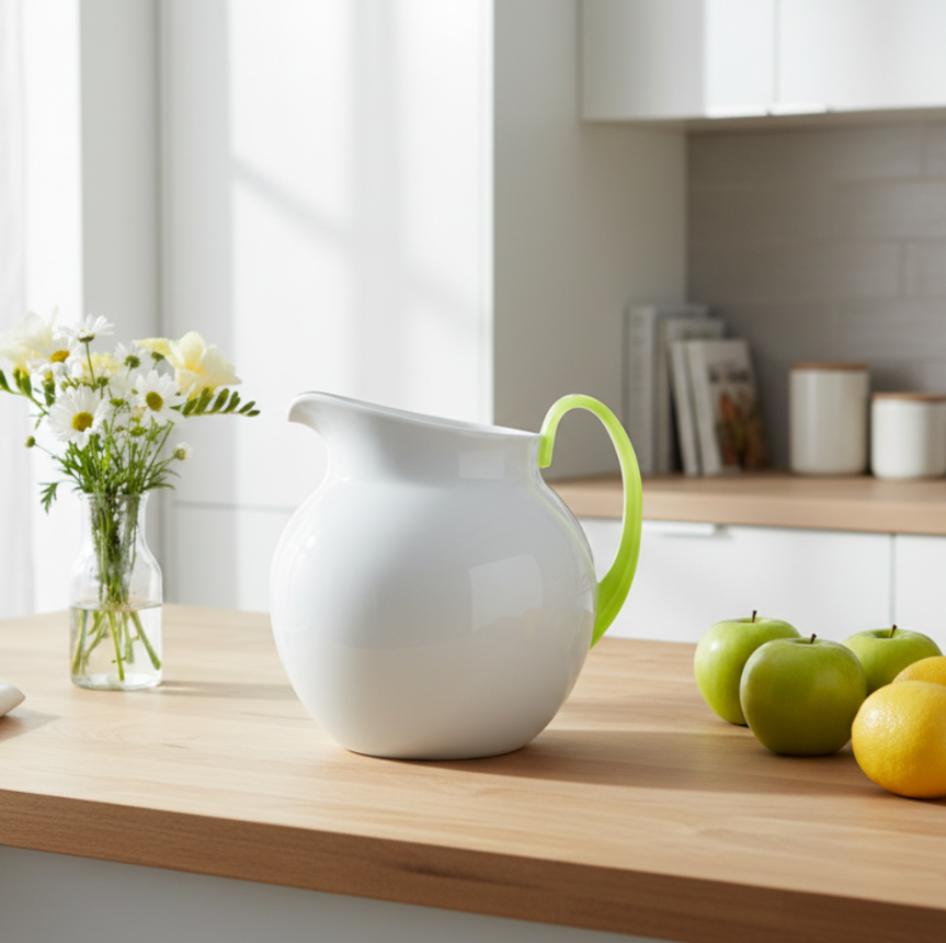 Pallina White Opal Pitcher – Acrylic with Fluorescent Handle 2 L