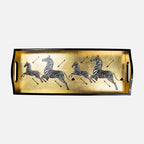 Caspari Bar tray-Gold Zebras
