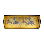 Bar Tray Gold Zebras