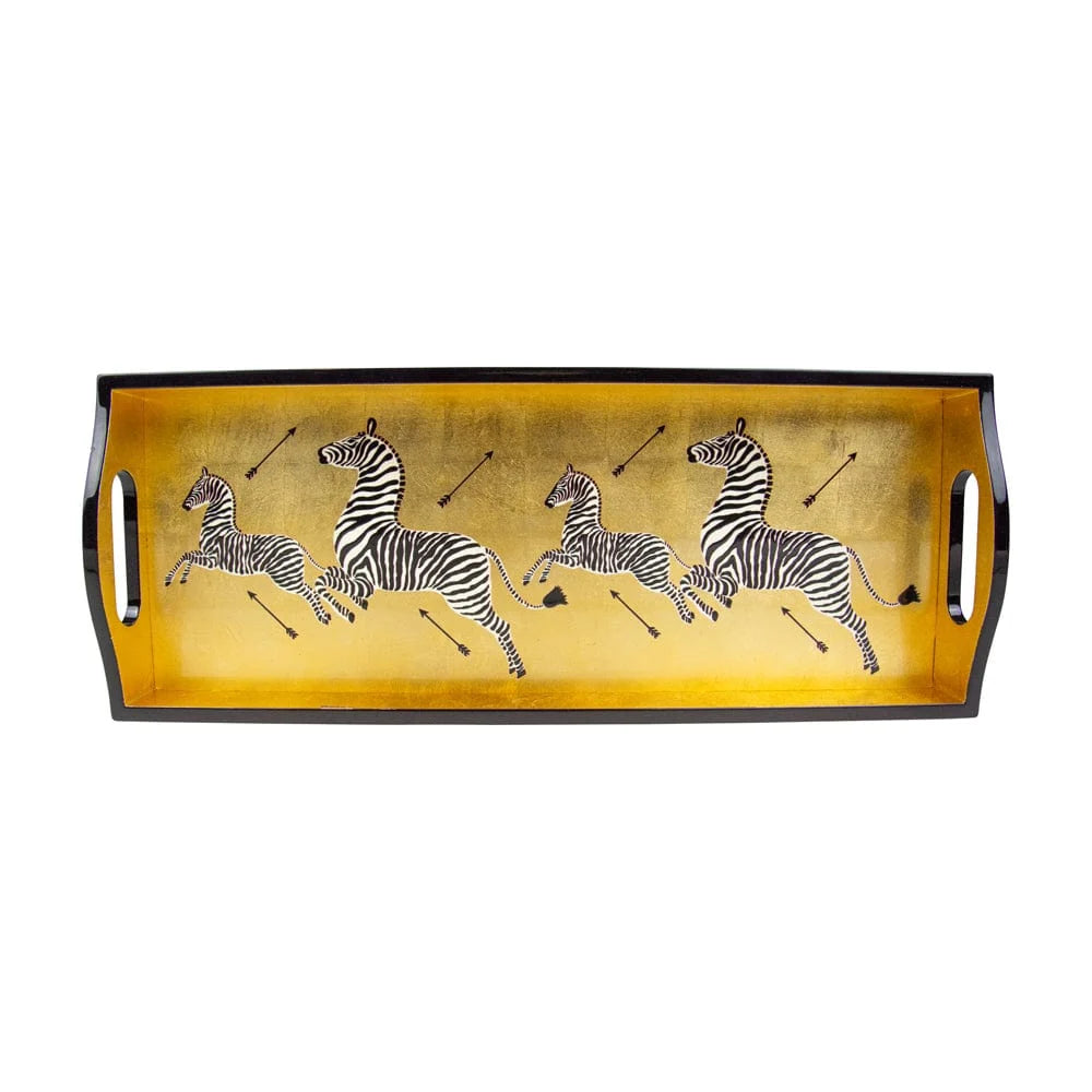 Bar Tray Gold Zebras