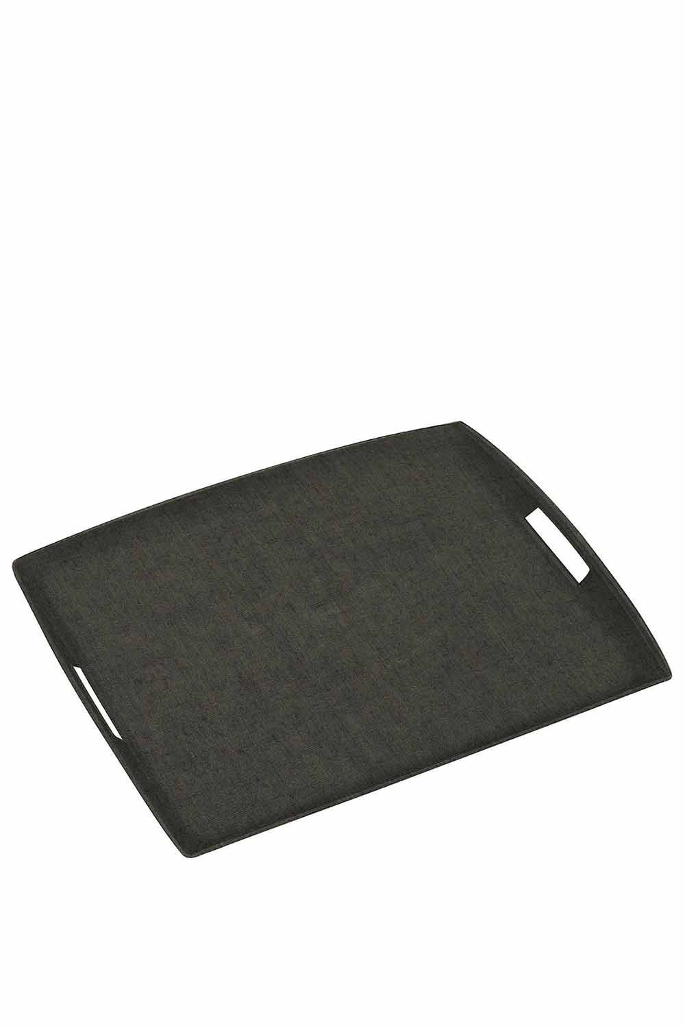 Linen Acrylic Tray, Grey, 54x43cm