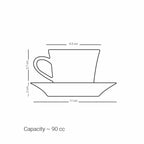 Dimlaj Kareem Set of 6 Pcs Coffee Cups and Saucers (Gold) - Premium Coffee Sets from Kareem By Dimlaj - Just $235! 