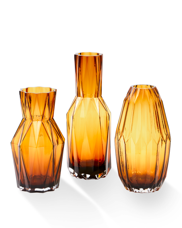 Glass Folds Vase (Large) Ochre