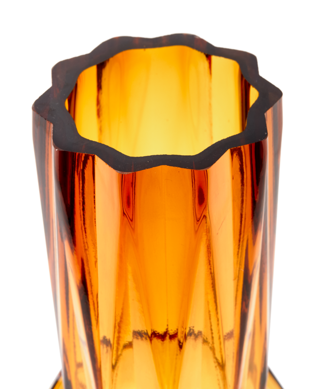 Glass Folds Vase (Large) Ochre