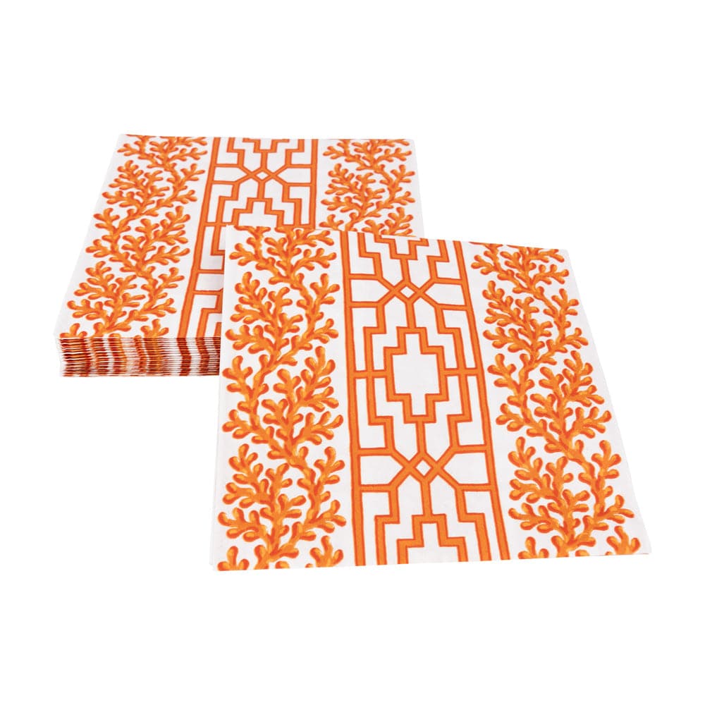 Coral &amp; Trellis Luncheon Napkins