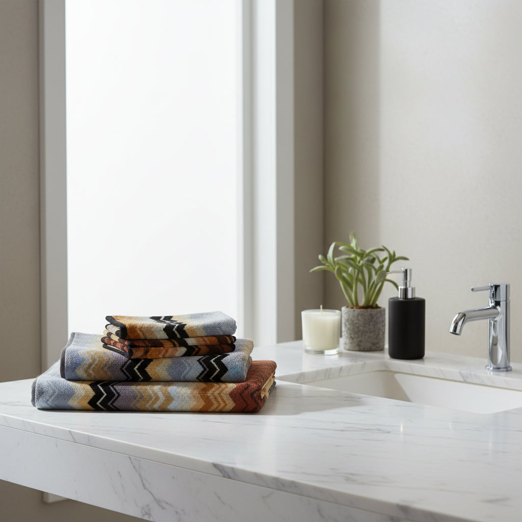 مجموعة مناشف Missioni Giacomo الكاملة (5 قطع) للعناية__x0026__Cocooning