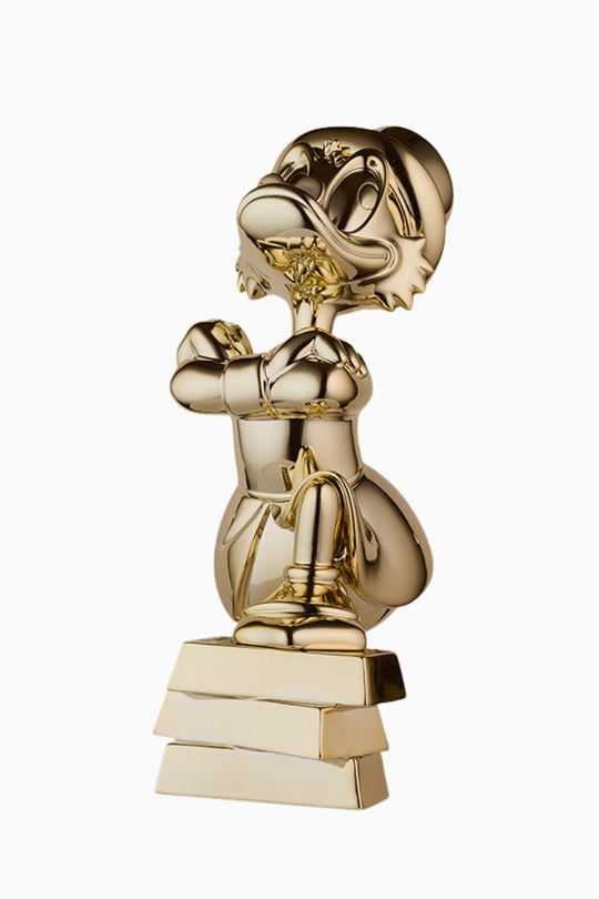 Uncle Scrooge Ingots Chromed Small Figurine - Gold