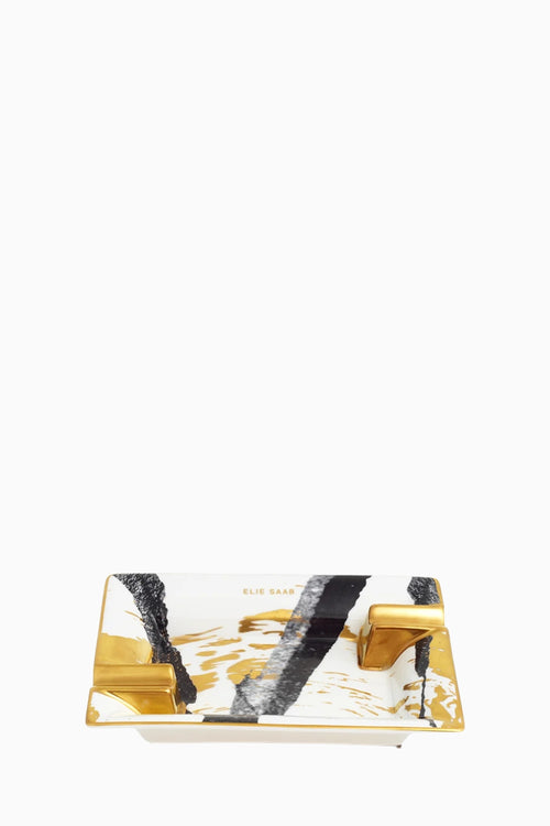 Golden Sumi-e Cigar Ashtray – 20x16cm