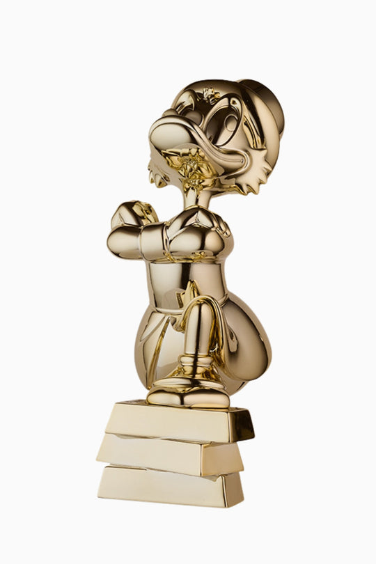 Uncle Scrooge Ingots Chromed Small Figurine - Gold