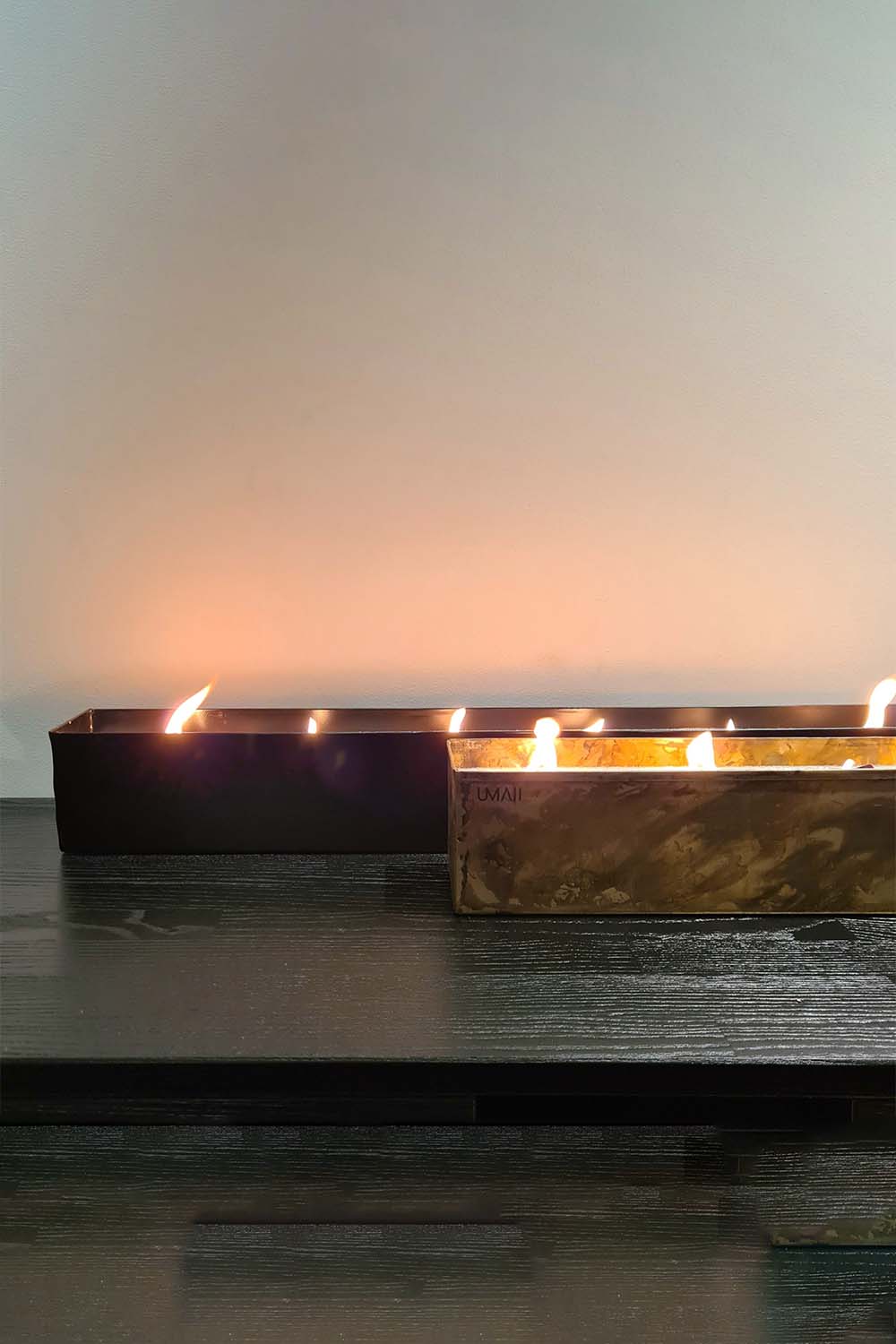 Long Charlie Olive Wax Candle, 60cm, Copper