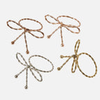 Set of 4 Napkin Holders Bow 4 Finishes
