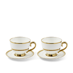 Golden Finds Tea Set White