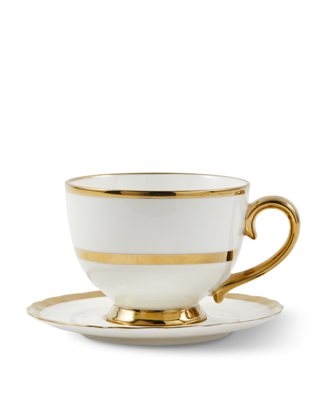 Golden Finds Tea Set White