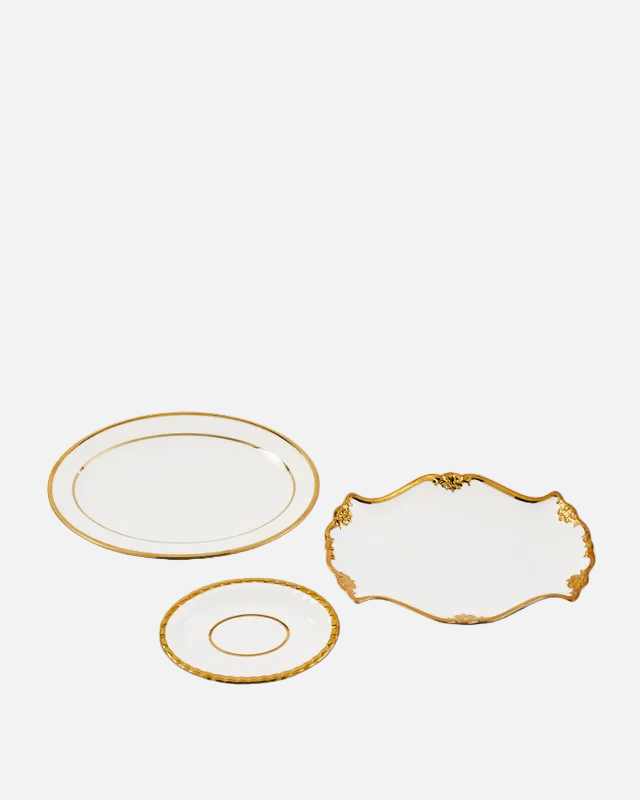Golden Finds Porcelain Serving Set