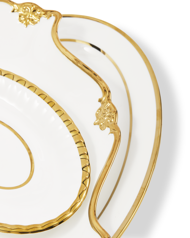 Golden Finds Porcelain Serving Set