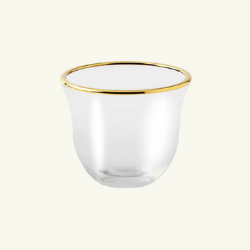 Arabic coffee glass rim Gahwa Gold