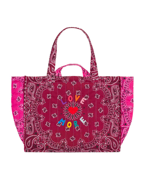 Call It Maxi Cabas Matelassé - Love More Bordeaux/ Fuchsia Tote Bag