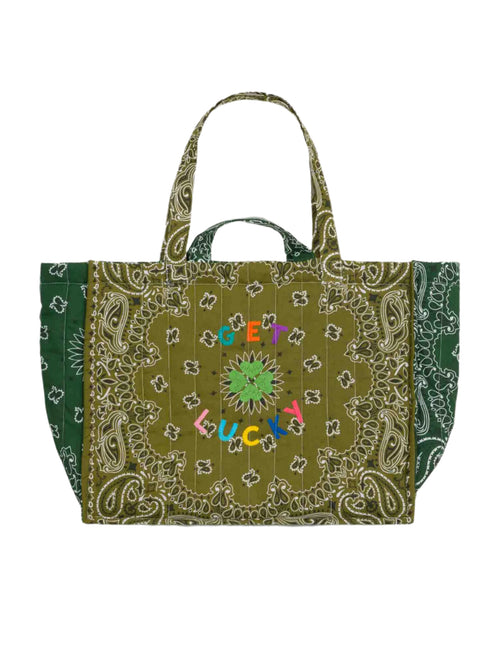 Call It Maxi Cabas Matelassé - Get Lucky Bronze/ Vert Week-End Tote Bag __Cocooning