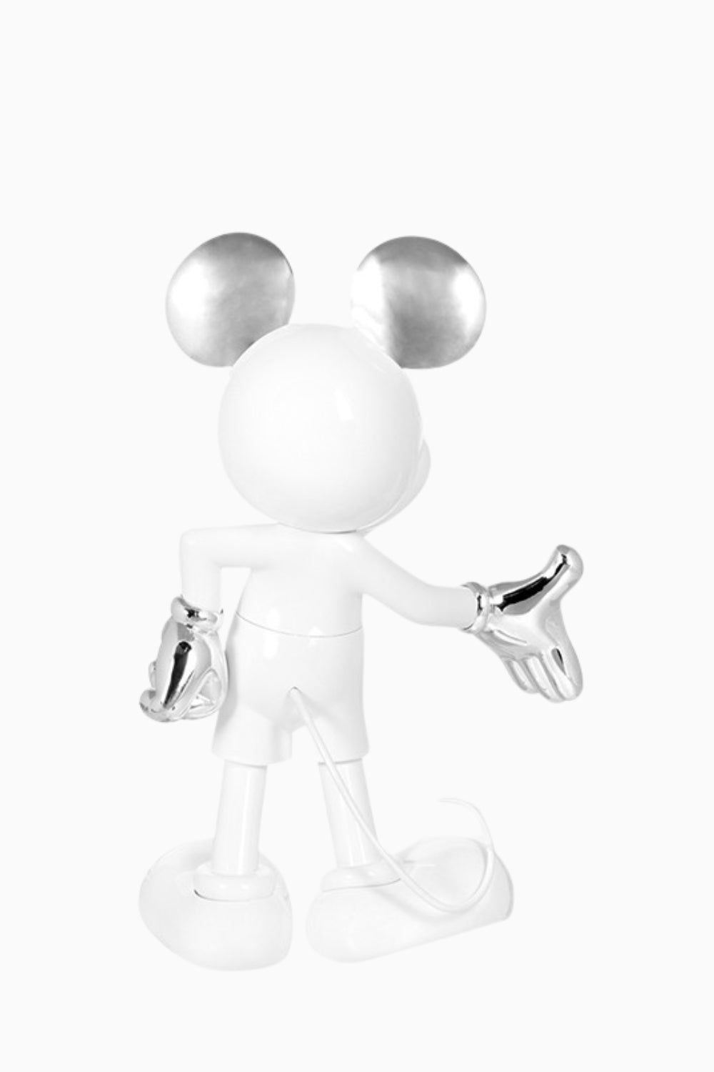 Mickey Welcome Bicolore Small Figurine - White/Gold