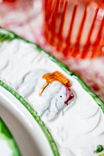 Hand-Painted Tropical Ceramic Dinner Plate – 28 cm