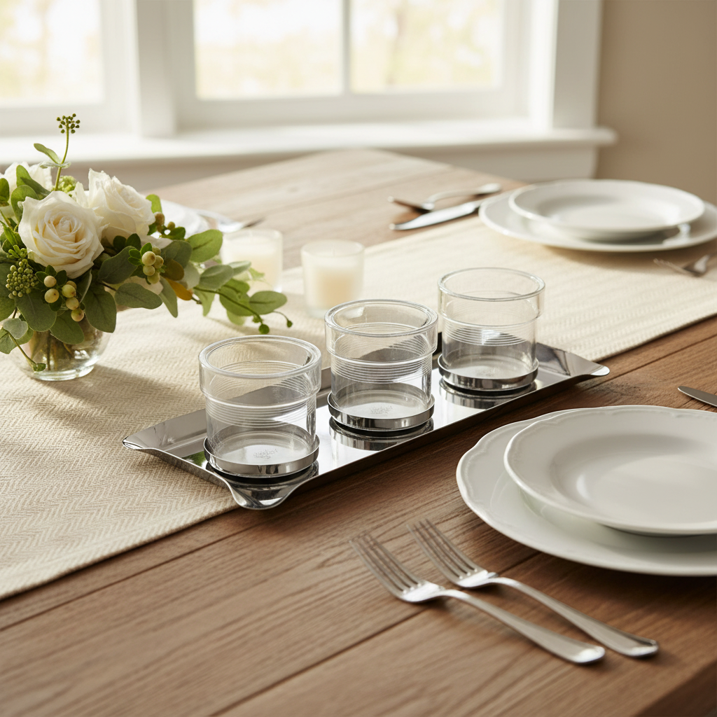 Trio serv. platter set Of 3 Silver