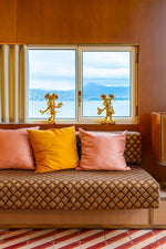 Minnie Welcome Small Chromed Figurine - Gold