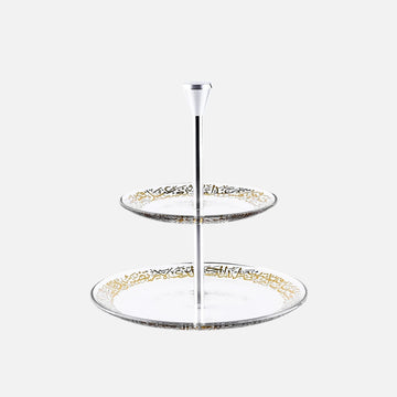Dimlaj Kareem 2 Tiered Tray (Gold)